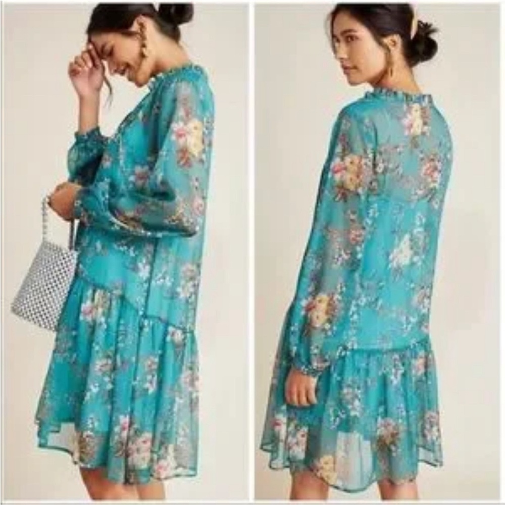Anthropologie MAEVE Emmy feal garden sheath tunic dress